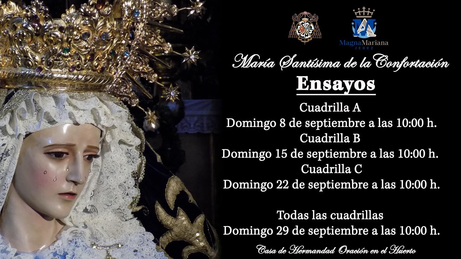 Calendario de ensayos